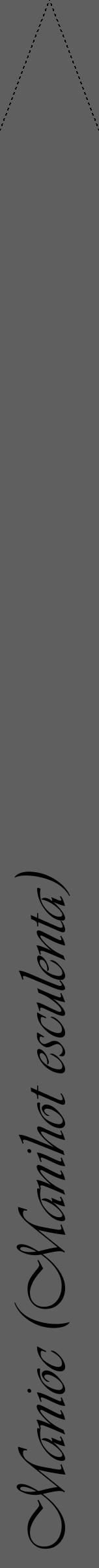 Étiquette de : Manihot esculenta - format b - style noire10viv avec comestibilité - position verticale