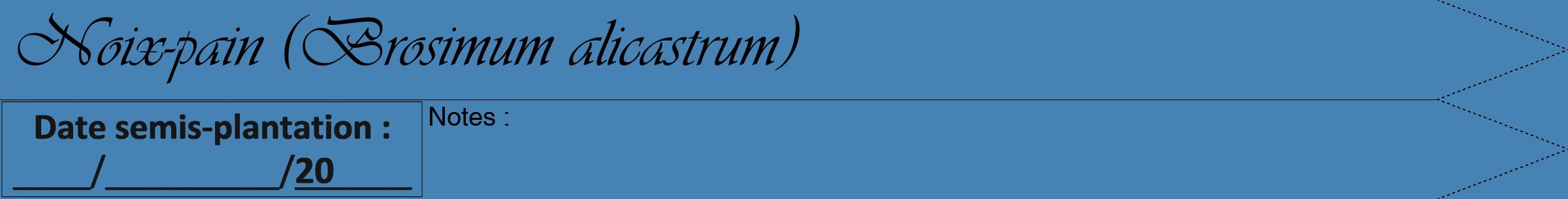 Étiquette de : Brosimum alicastrum - format b - style noire5viv avec comestibilité