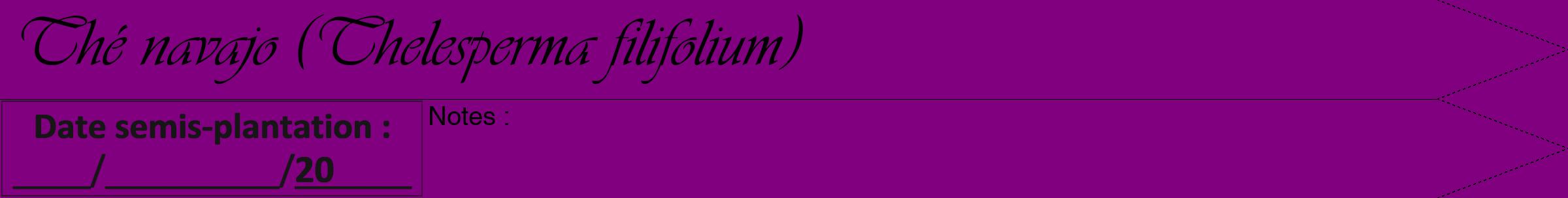 Étiquette de : Thelesperma filifolium - format b - style noire46viv avec comestibilité