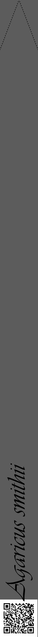 Étiquette de : Agaricus smithii - format b - style noire49viv avec qrcode et comestibilité - position verticale