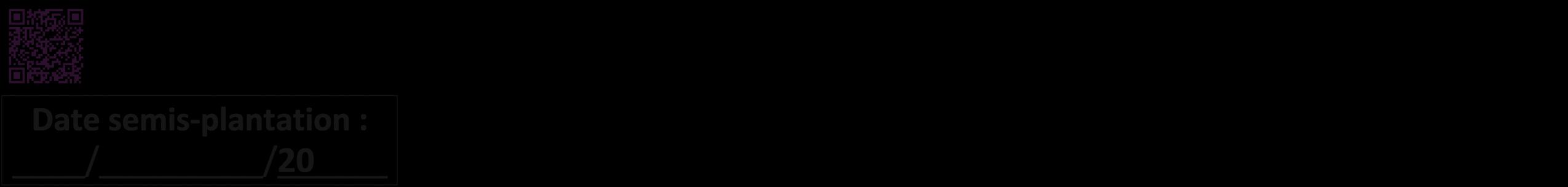 Étiquette de : Fagopyrum homotropicum - format b - style noire59viv avec qrcode et comestibilité