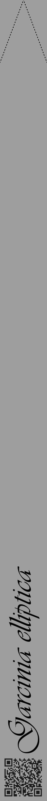 Étiquette de : Garcinia elliptica - format b - style noire42viv avec qrcode et comestibilité - position verticale