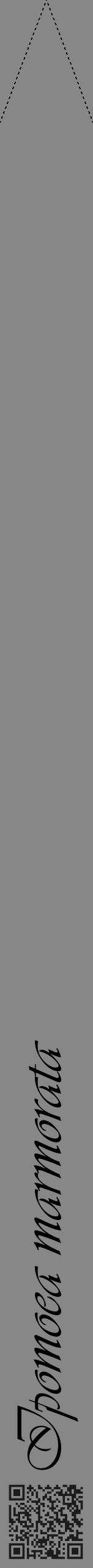 Étiquette de : Ipomoea marmorata - format b - style noire12viv avec qrcode et comestibilité - position verticale