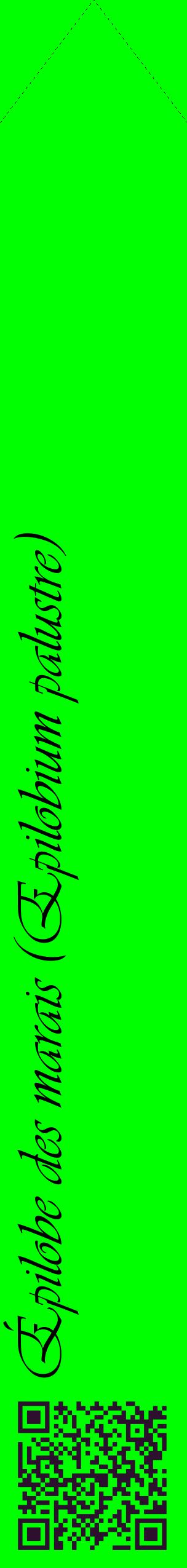 Étiquette de : Epilobium palustre - format c - style noire16_simpleviv avec qrcode et comestibilité