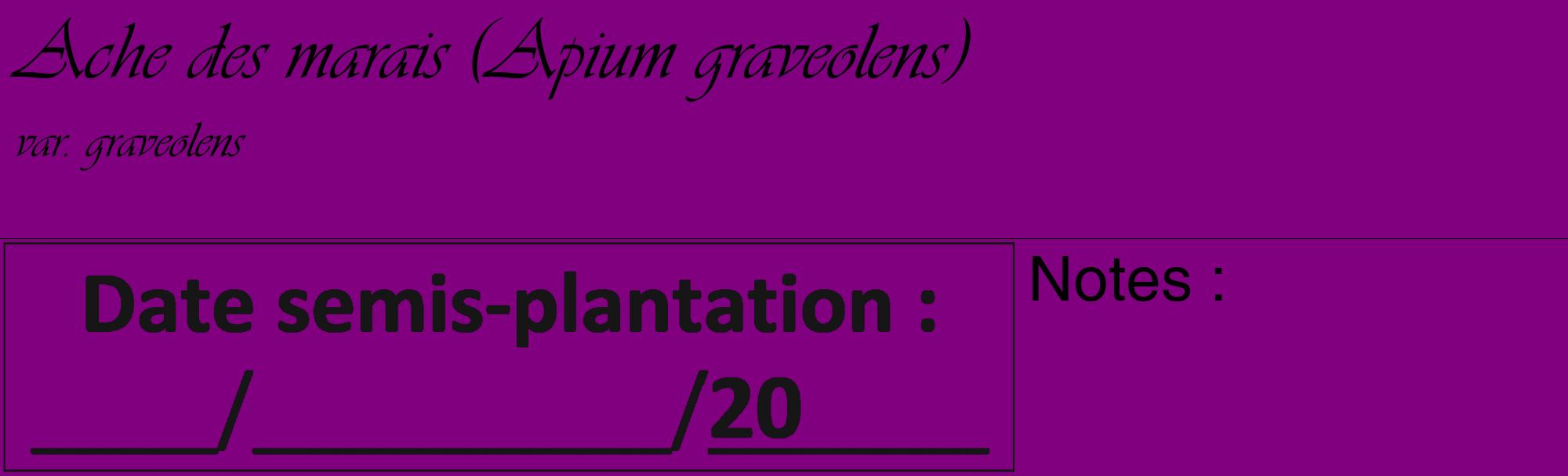 Étiquette de : Apium graveolens var. graveolens - format c - style noire46_basique_basiqueviv avec comestibilité