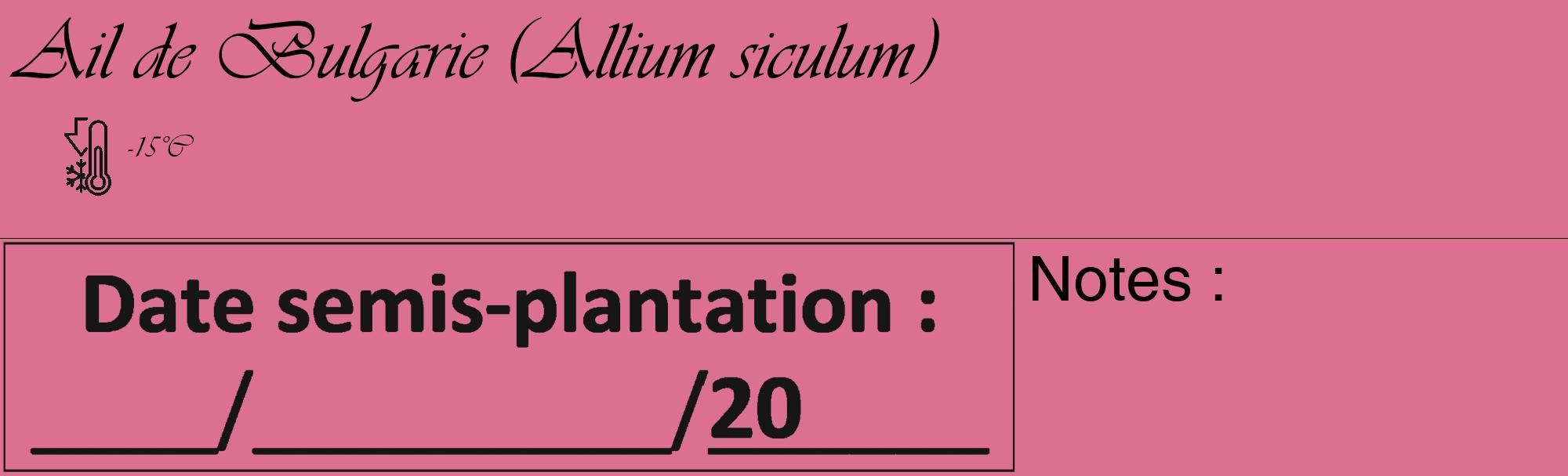Étiquette de : Allium siculum - format c - style noire44_basique_basiqueviv avec comestibilité