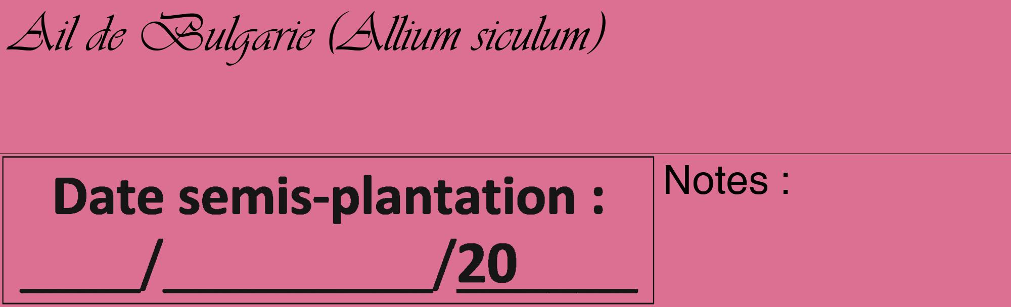 Étiquette de : Allium siculum - format c - style noire44_basique_basiqueviv avec comestibilité