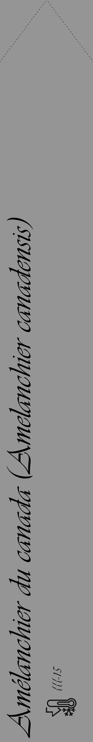 Étiquette de : Amelanchier canadensis - format c - style noire16_simple_simpleviv avec comestibilité - position verticale