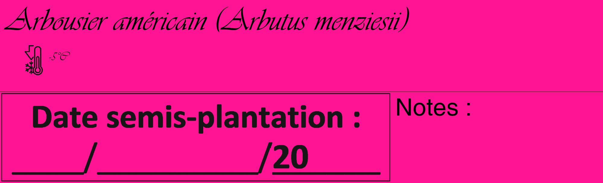 Étiquette de : Arbutus menziesii - format c - style noire43_basique_basiqueviv avec comestibilité