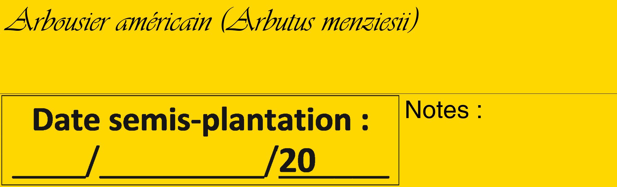 Étiquette de : Arbutus menziesii - format c - style noire21_basique_basiqueviv avec comestibilité