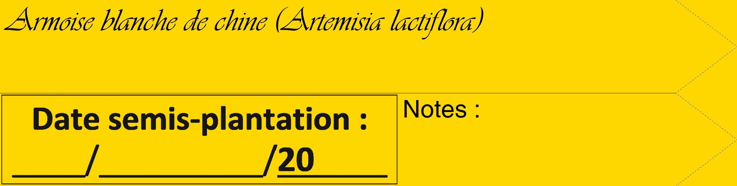 Étiquette de : Artemisia lactiflora - format c - style noire21_simple_simpleviv avec comestibilité