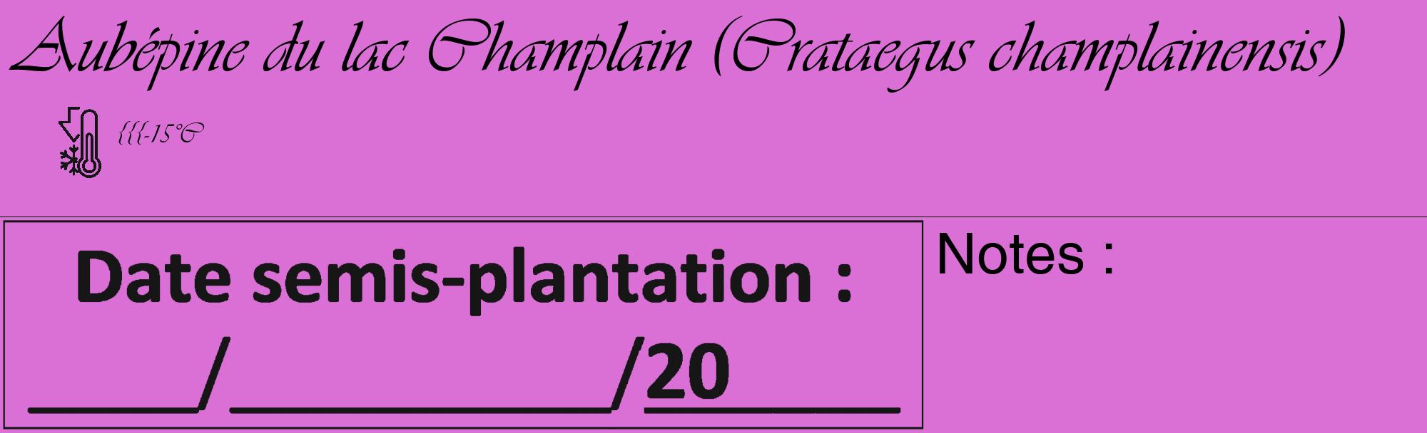 Étiquette de : Crataegus champlainensis - format c - style noire52_basique_basiqueviv avec comestibilité