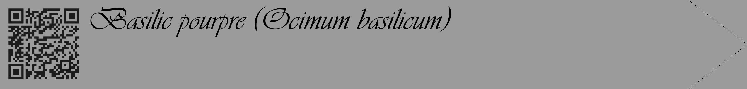 Étiquette de : Ocimum basilicum - format c - style noire52_simple_simpleviv avec qrcode et comestibilité