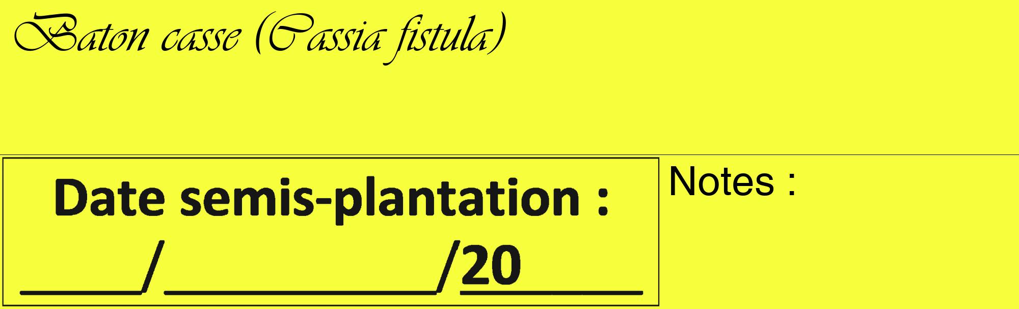 Étiquette de : Cassia fistula - format c - style noire18_basique_basiqueviv avec comestibilité