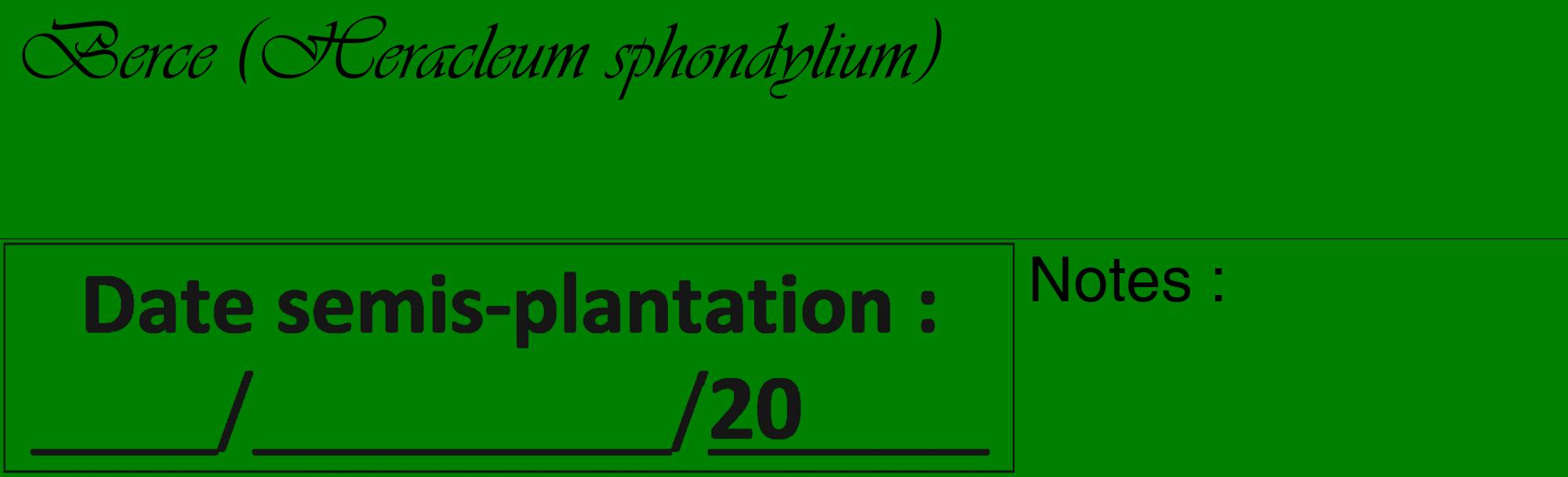 Étiquette de : Heracleum sphondylium - format c - style noire9_basique_basiqueviv avec comestibilité