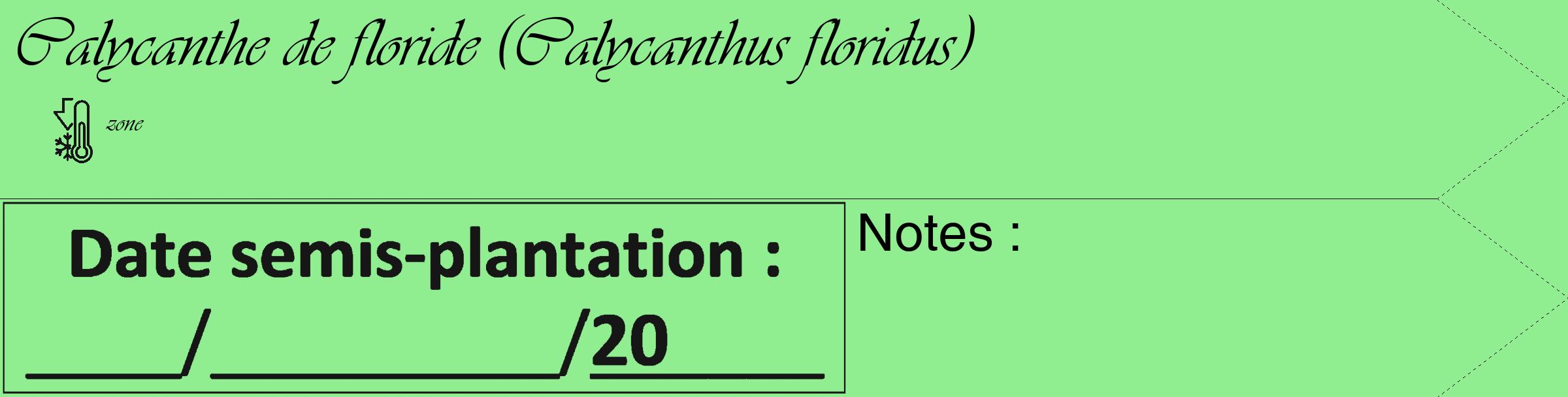Étiquette de : Calycanthus floridus - format c - style noire15_simple_simpleviv avec comestibilité