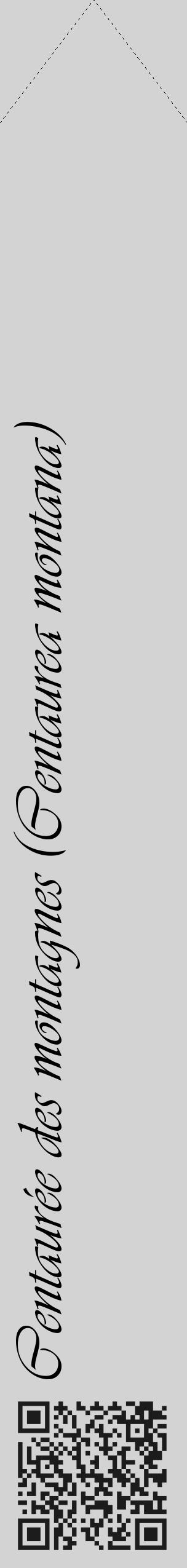 Étiquette de : Centaurea montana - format c - style noire56_simple_simpleviv avec qrcode et comestibilité - position verticale