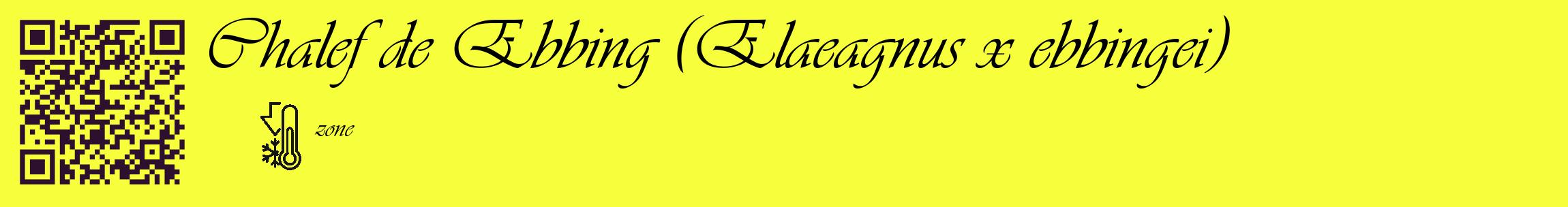 Étiquette de : Elaeagnus x ebbingei - format c - style noire18_basique_basiqueviv avec qrcode et comestibilité