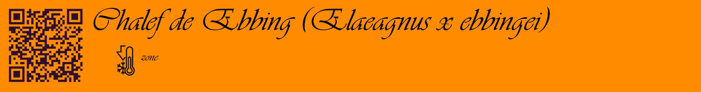 Étiquette de : Elaeagnus x ebbingei - format c - style noire23_basique_basiqueviv avec qrcode et comestibilité