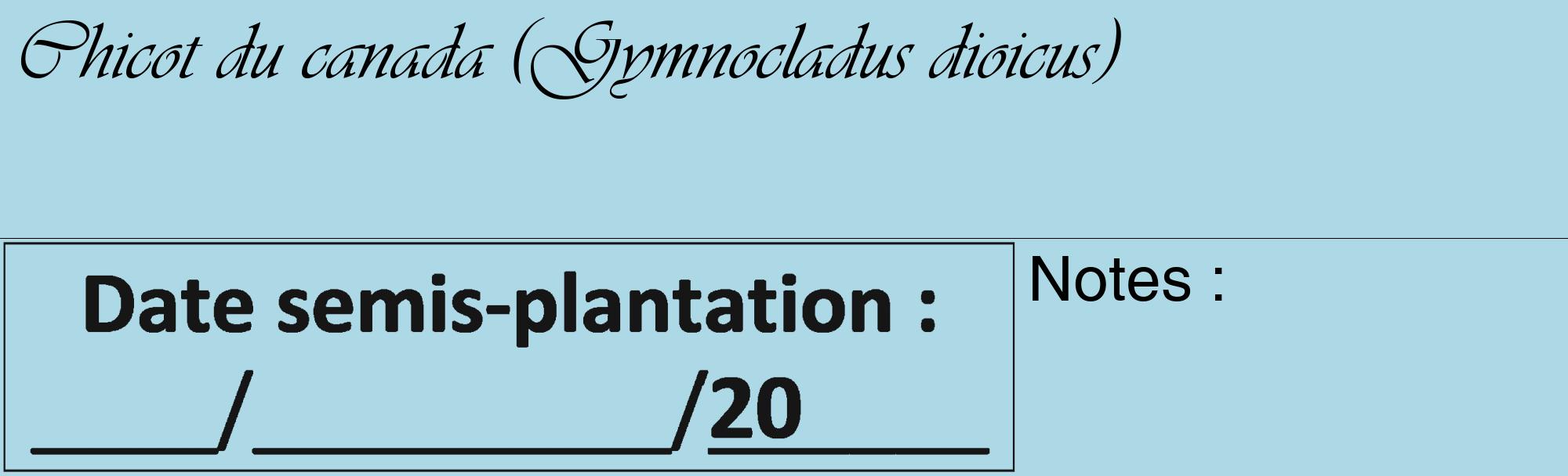 Étiquette de : Gymnocladus dioicus - format c - style noire0_basique_basiqueviv avec comestibilité