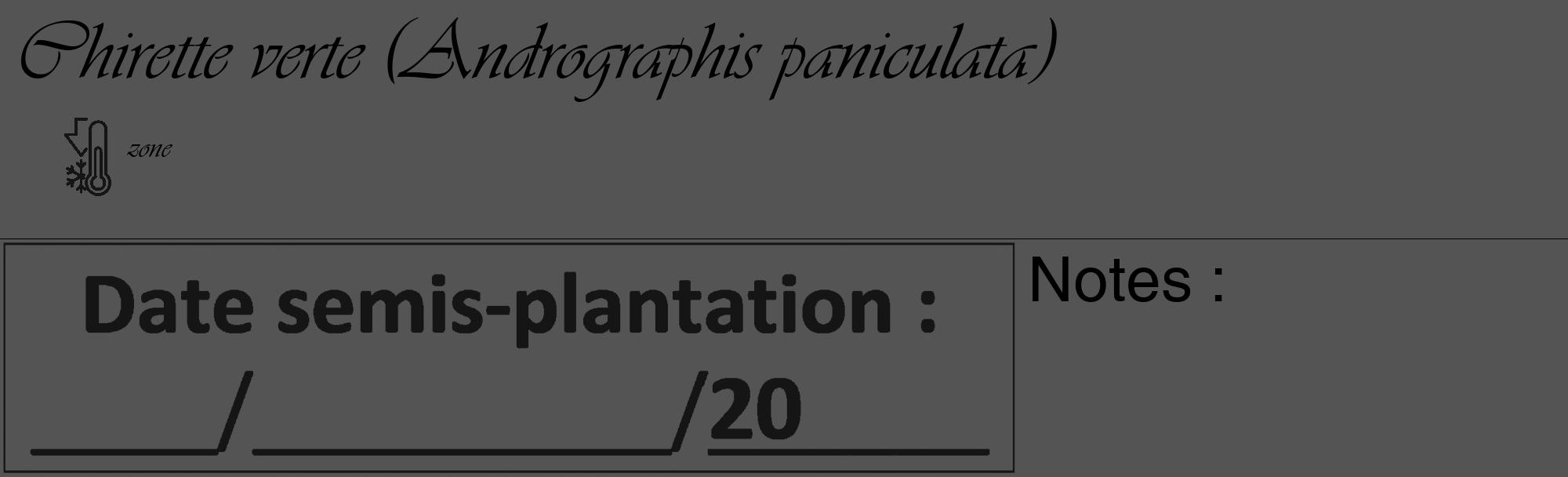 Étiquette de : Andrographis paniculata - format c - style noire36_basique_basiqueviv avec comestibilité