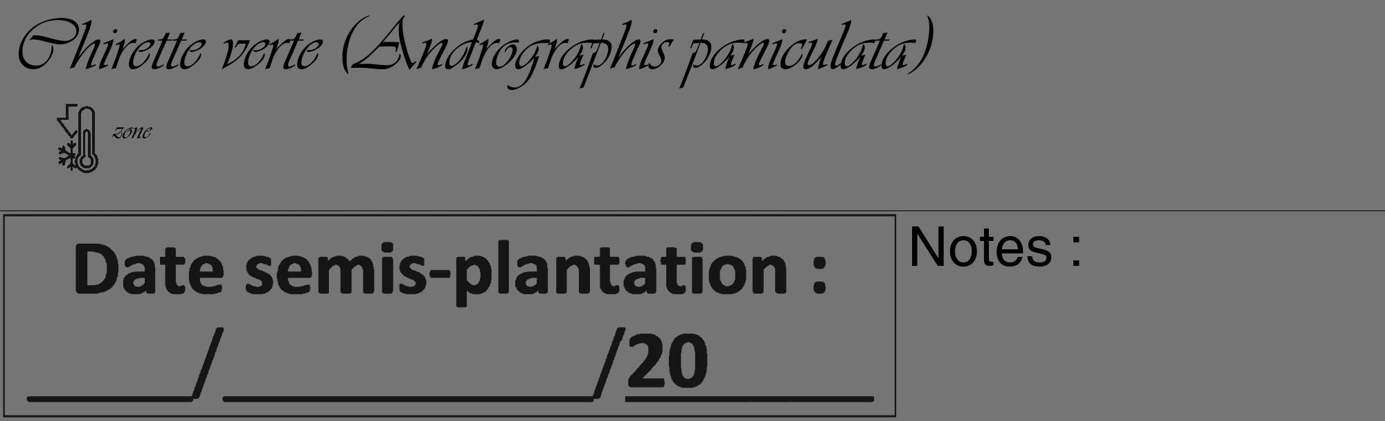 Étiquette de : Andrographis paniculata - format c - style noire5_basique_basiqueviv avec comestibilité