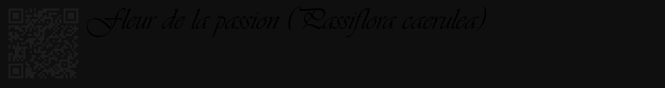 Étiquette de : Passiflora caerulea - format c - style noire7_basique_basiqueviv avec qrcode et comestibilité