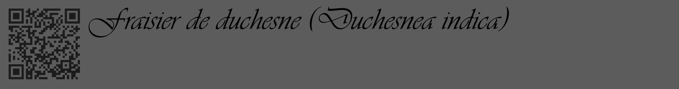Étiquette de : Duchesnea indica - format c - style noire49_basique_basiqueviv avec qrcode et comestibilité
