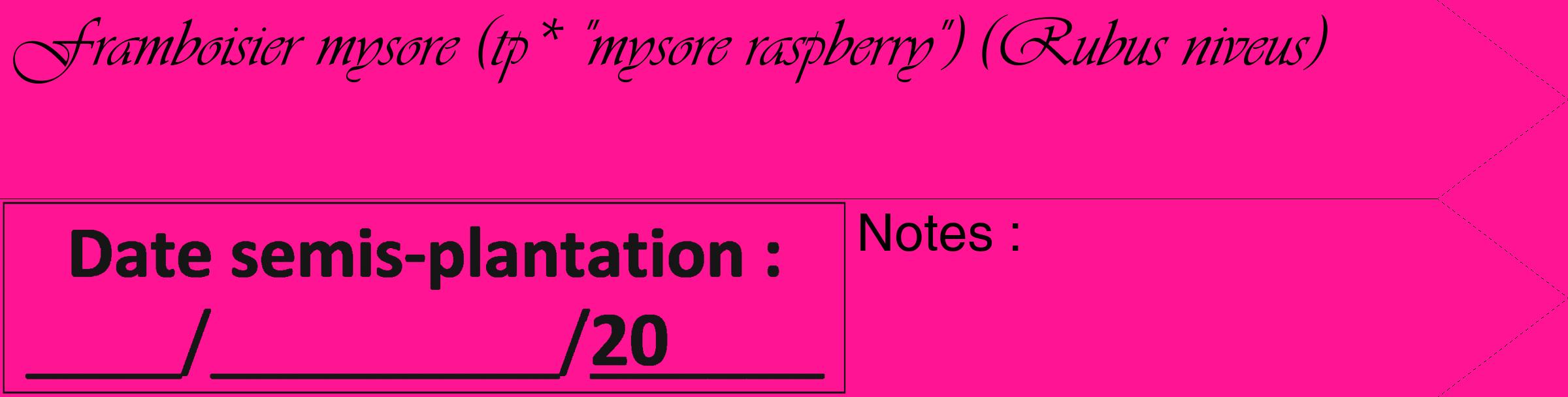 Étiquette de : Rubus niveus - format c - style noire43_simple_simpleviv avec comestibilité