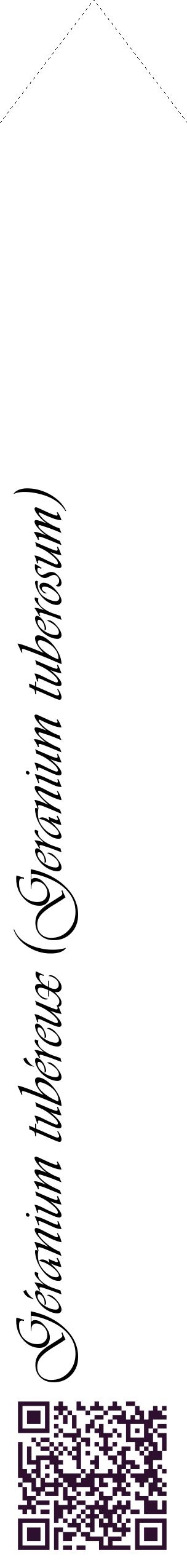 Étiquette de : Geranium tuberosum - format c - style noire60_simpleviv avec qrcode et comestibilité