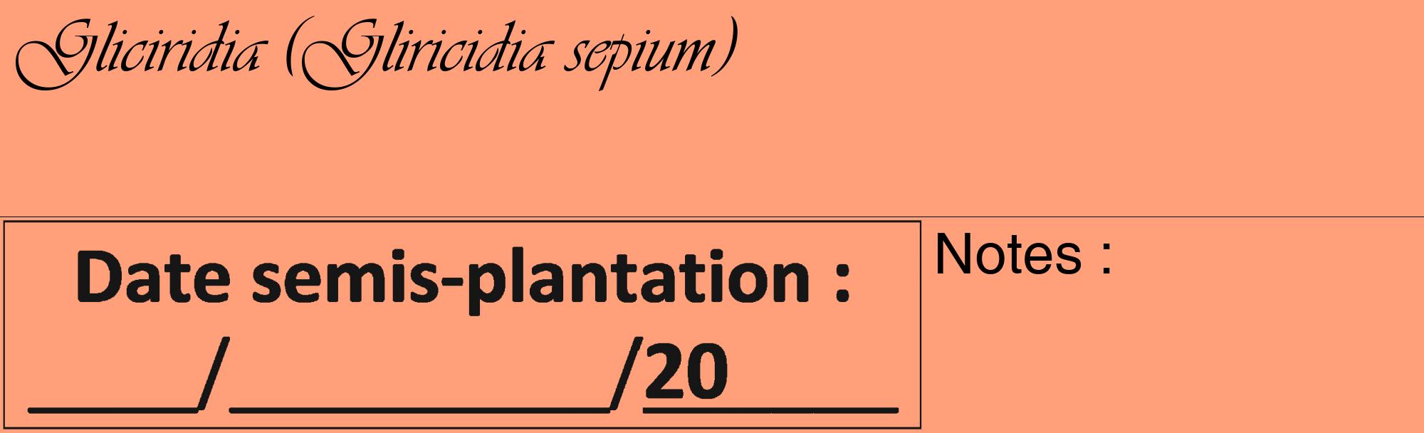 Étiquette de : Gliricidia sepium - format c - style noire39_basique_basiqueviv avec comestibilité