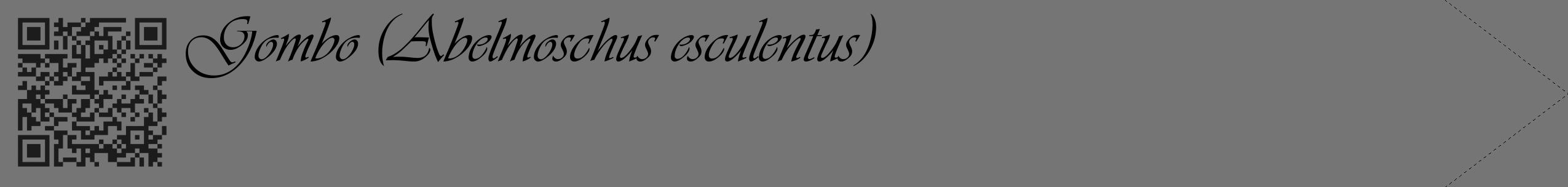 Étiquette de : Abelmoschus esculentus - format c - style noire5_simple_simpleviv avec qrcode et comestibilité