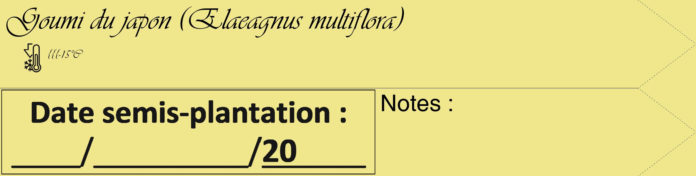 Étiquette de : Elaeagnus multiflora - format c - style noire20_simple_simpleviv avec comestibilité