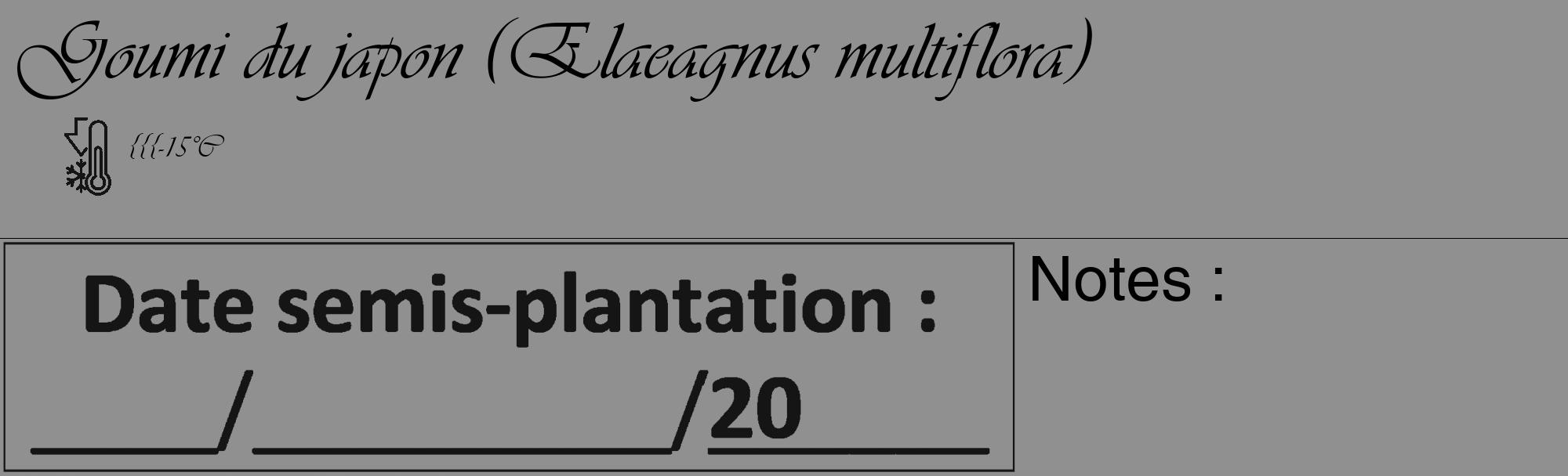 Étiquette de : Elaeagnus multiflora - format c - style noire4_basique_basiqueviv avec comestibilité
