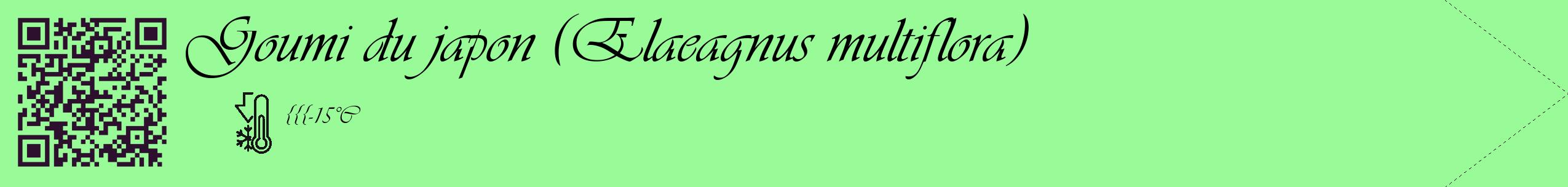 Étiquette de : Elaeagnus multiflora - format c - style noire14_simple_simpleviv avec qrcode et comestibilité