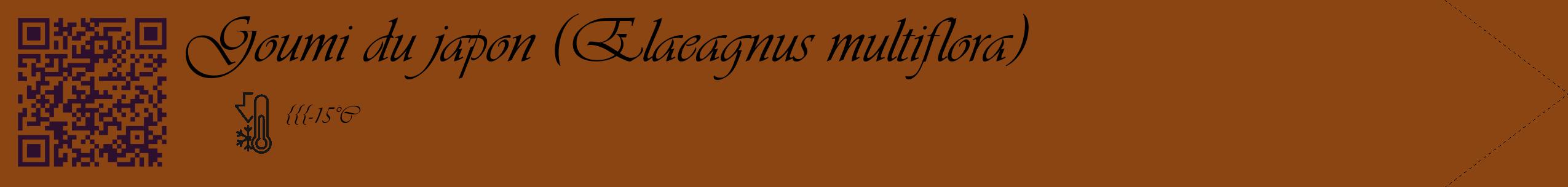 Étiquette de : Elaeagnus multiflora - format c - style noire30_simple_simpleviv avec qrcode et comestibilité