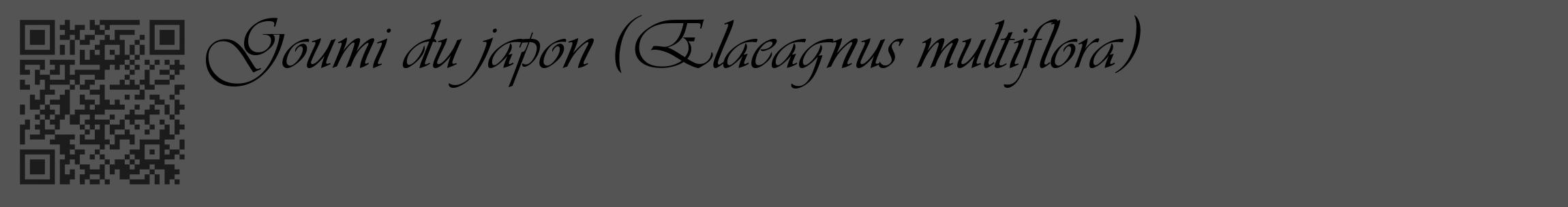 Étiquette de : Elaeagnus multiflora - format c - style noire30_basique_basiqueviv avec qrcode et comestibilité