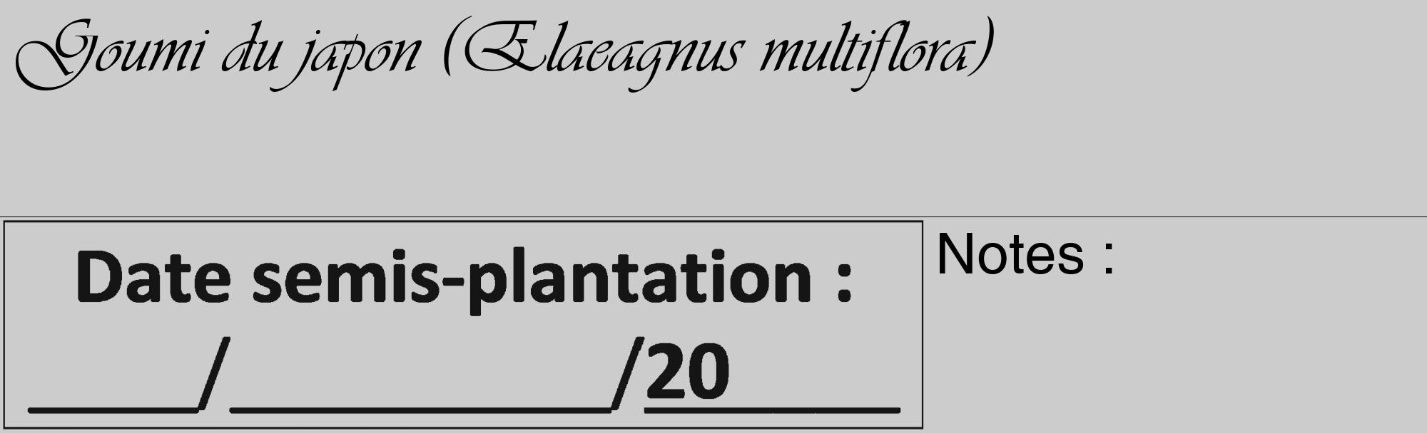 Étiquette de : Elaeagnus multiflora - format c - style noire0_basique_basiqueviv avec comestibilité