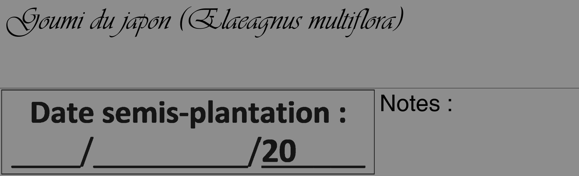 Étiquette de : Elaeagnus multiflora - format c - style noire2_basique_basiqueviv avec comestibilité
