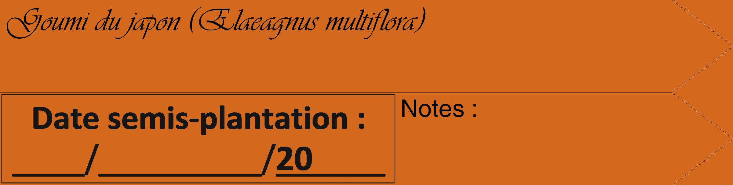 Étiquette de : Elaeagnus multiflora - format c - style noire31_simple_simpleviv avec comestibilité