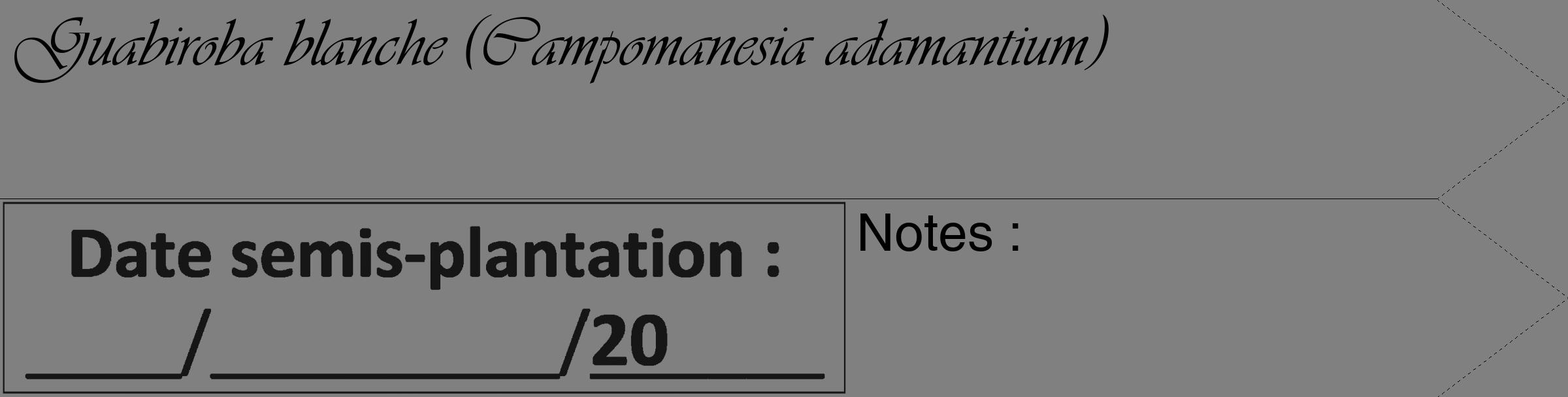 Étiquette de : Campomanesia adamantium - format c - style noire57_simple_simpleviv avec comestibilité