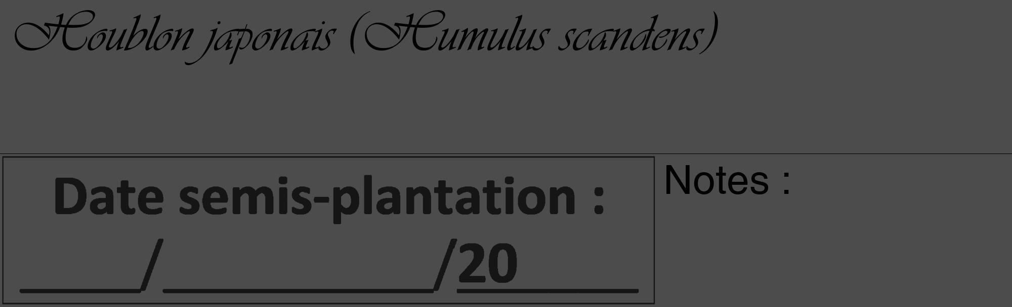 Étiquette de : Humulus scandens - format c - style noire27_basique_basiqueviv avec comestibilité