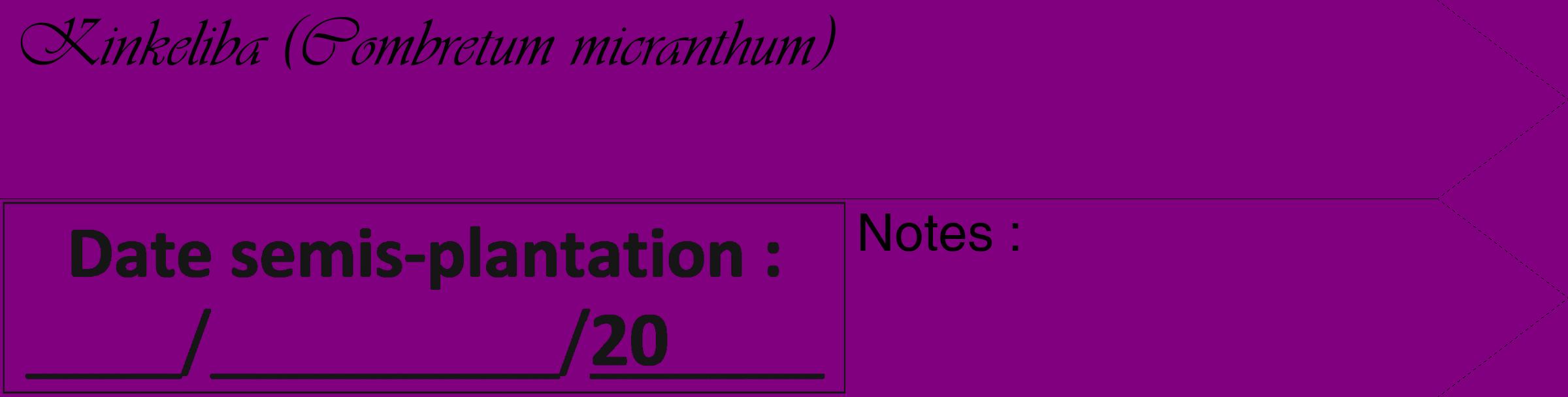 Étiquette de : Combretum micranthum - format c - style noire46_simple_simpleviv avec comestibilité