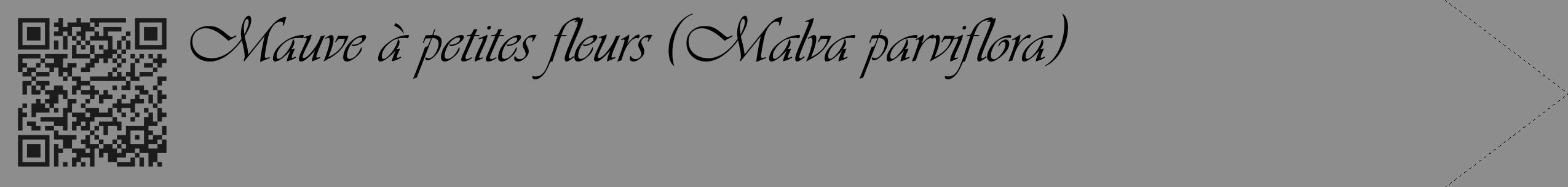 Étiquette de : Malva parviflora - format c - style noire2_simple_simpleviv avec qrcode et comestibilité
