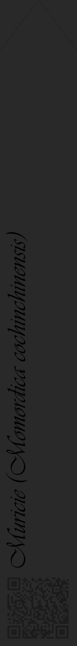 Étiquette de : Momordica cochinchinensis - format c - style noire34_simple_simpleviv avec qrcode et comestibilité - position verticale