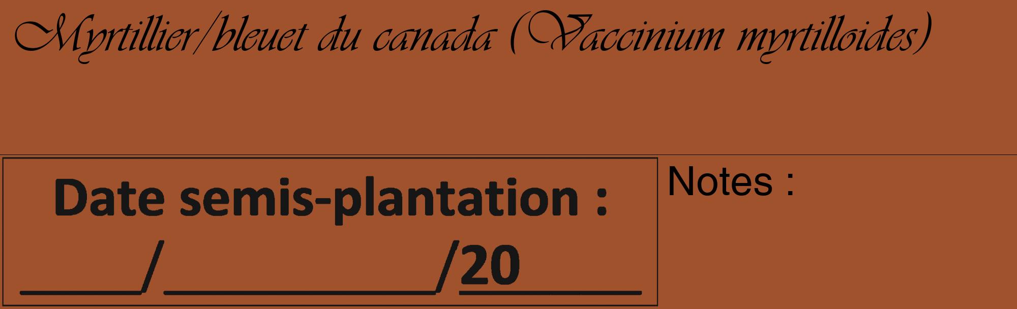 Étiquette de : Vaccinium myrtilloides - format c - style noire32_basique_basiqueviv avec comestibilité