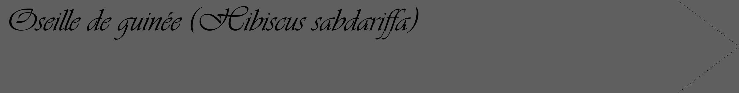 Étiquette de : Hibiscus sabdariffa - format c - style noire10_simple_simpleviv avec comestibilité