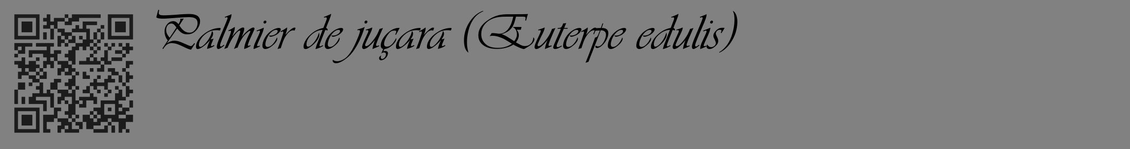 Étiquette de : Euterpe edulis - format c - style noire50_basique_basiqueviv avec qrcode et comestibilité