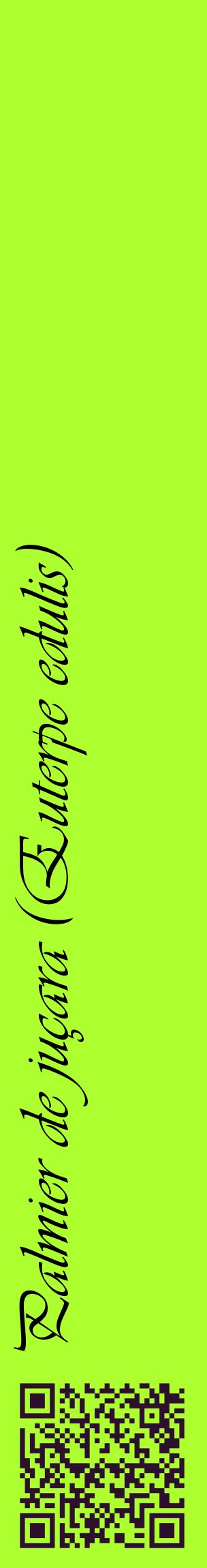 Étiquette de : Euterpe edulis - format c - style noire17_basiqueviv avec qrcode et comestibilité