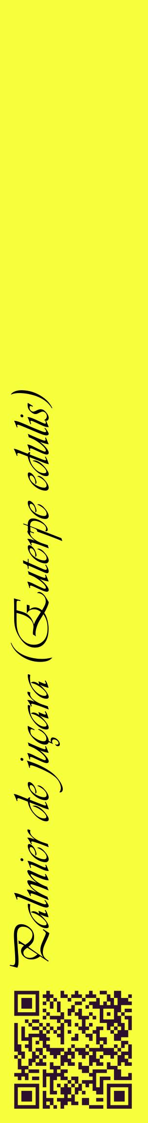 Étiquette de : Euterpe edulis - format c - style noire18_basiqueviv avec qrcode et comestibilité